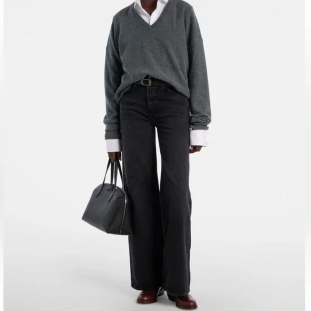 Citizens of Humanity Paloma Hi- Rise Wide Leg Baggy Black Jeans Size 23